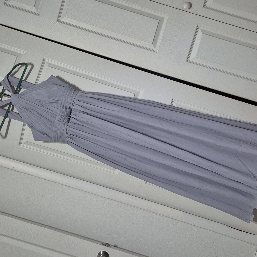 Elegant Backless Gray Dress
